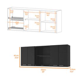 FM FURNITURE Yuma 59in. Wall Cabinet