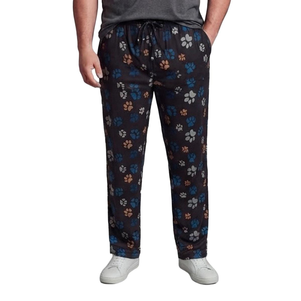 Mens Big & Tall Preswick & Moore(R) Pawprints Pajama Pants
