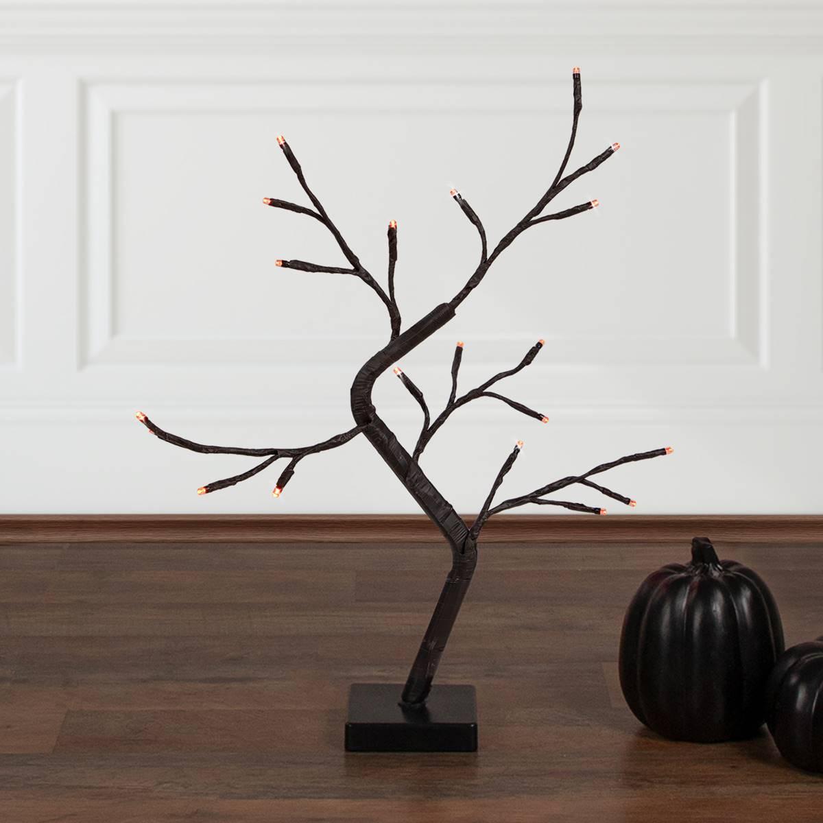 Northlight Seasonal 15in. LED Black Weeping Halloween Twig Tree