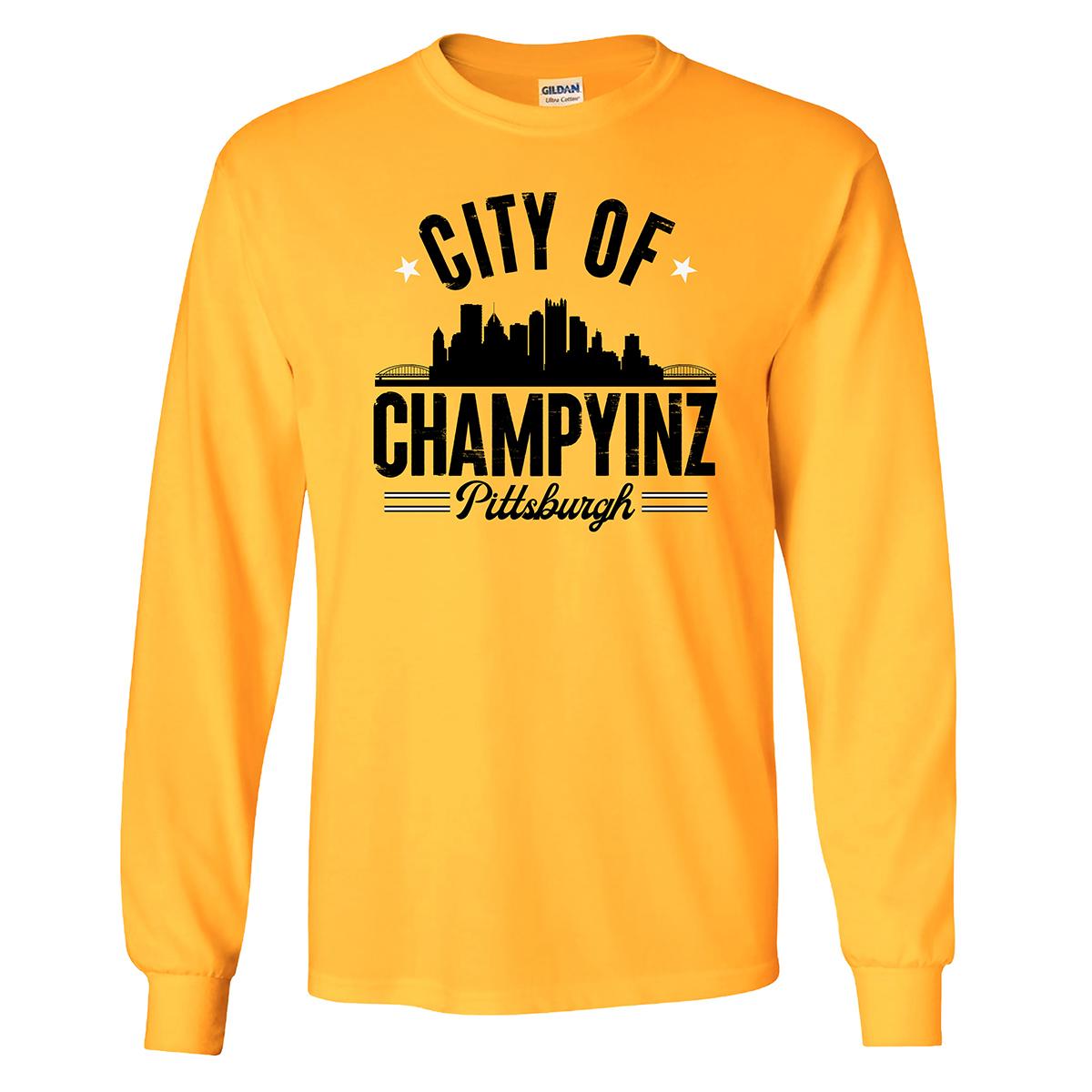 Mens Champyinz Pittsburgh Tailgate Long Sleeve Tee