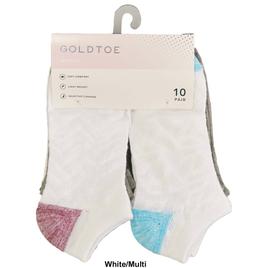 Womens Gold Toe® 10pk. Cushion Heel & Toe No Show Socks
