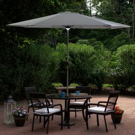 Northlight Seasonal 9ft. Solar Patio Market Tilted Umbrella