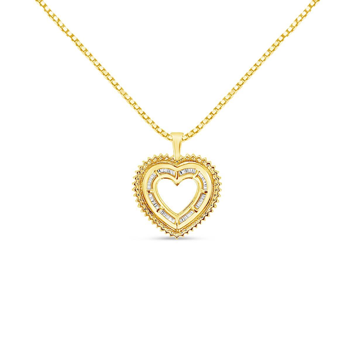 Haus of Brilliance 14kt. Gold 1.0ctw. Diamond Mini Heart Pendant
