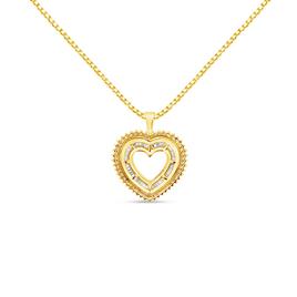 Haus of Brilliance 14kt. Gold 1.0ctw. Diamond Mini Heart Pendant