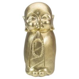 Northlight Seasonal 11.5in. Golden Buddhist Monk Garden Statue