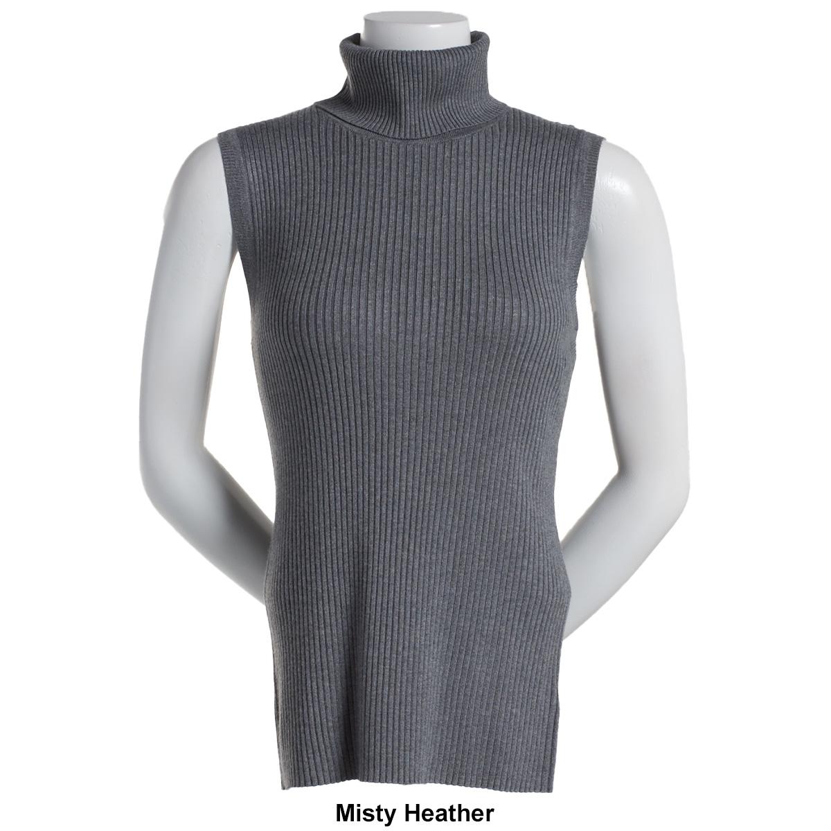 Womens Retrology Sleeveless Turtleneck Sweater