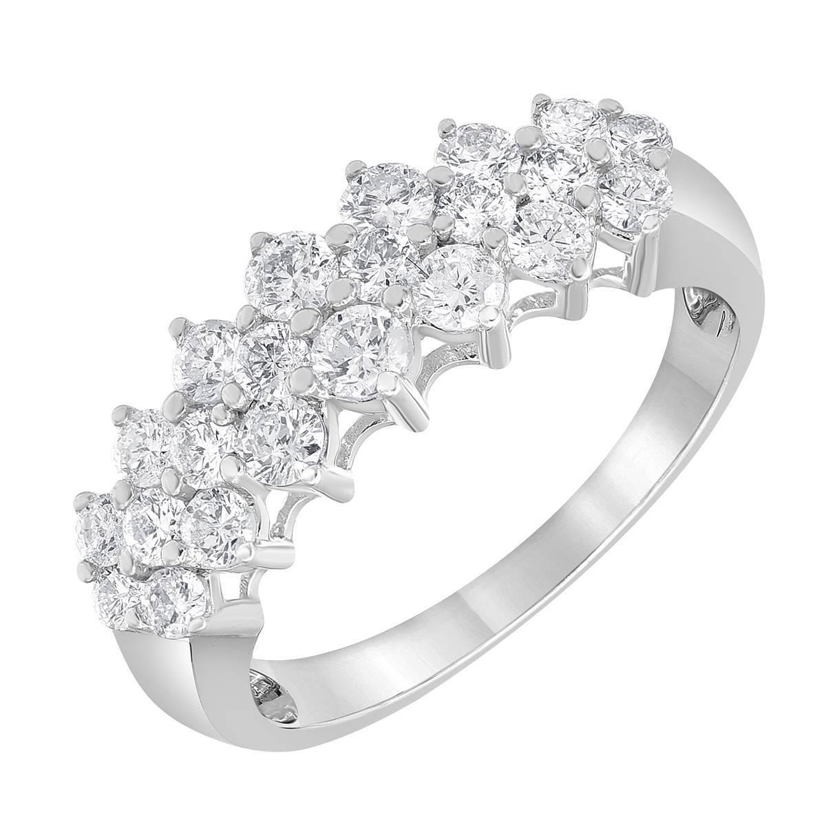 Nova Star White Gold Multi Row Lab Grown Diamond Ring