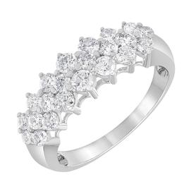Nova Star White Gold Multi Row Lab Grown Diamond Ring