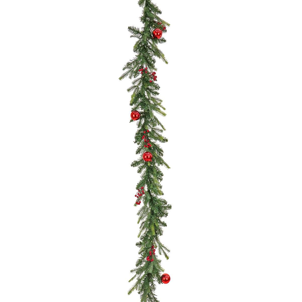 National Tree Feel Real® Scotch Creek Fir Garland w/ 50 LED Light