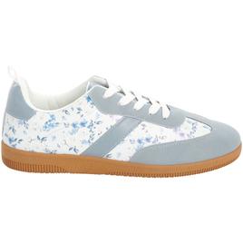 Womens Love 83 Blue Floral Fashion Sneakers