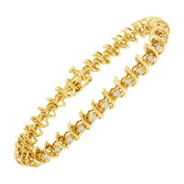 Diamond Classics™ 10kt. Gold Prong Set Diamond Link Bracelet