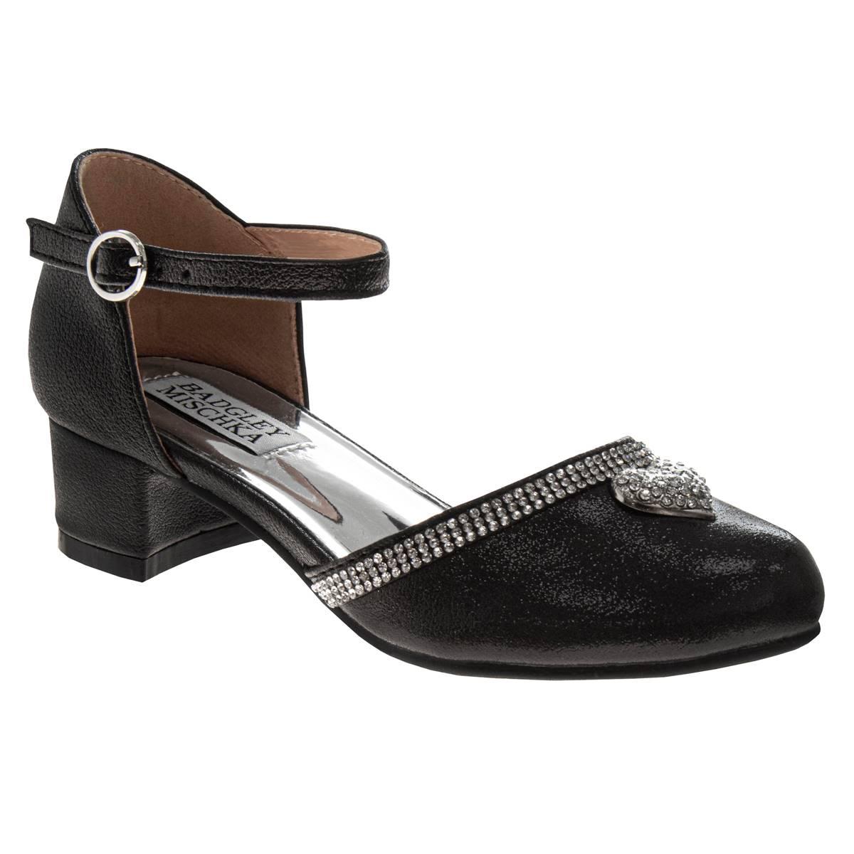 Little Girls Badgley Mischka Slingback Dress Pumps with Heart