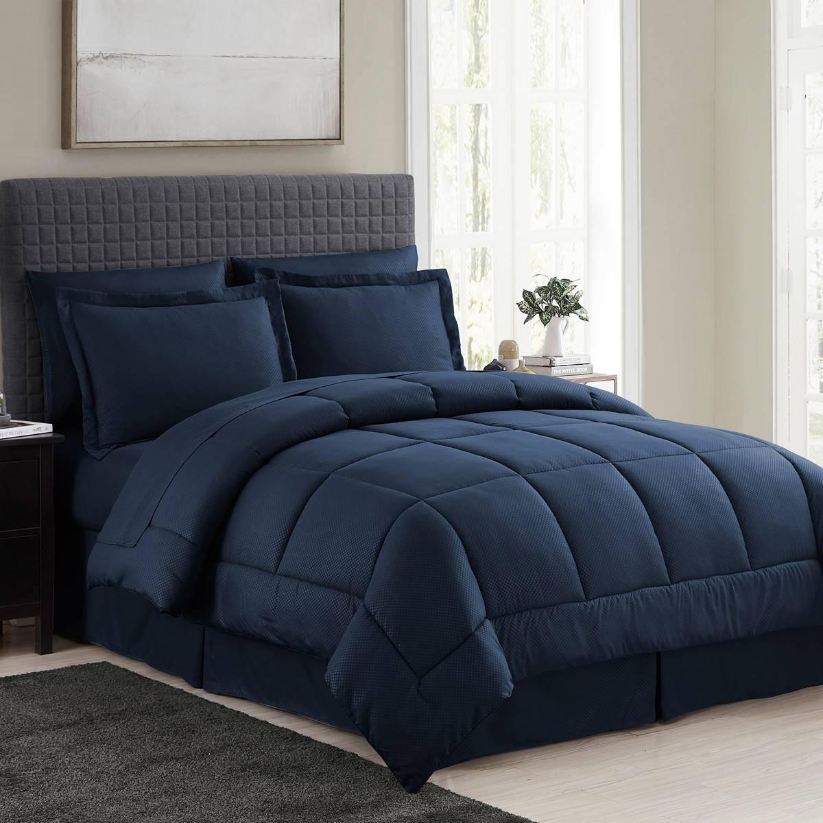 Sweet Home Collection 8pc. Checkered All Season Bed-in-A-Bag Set
