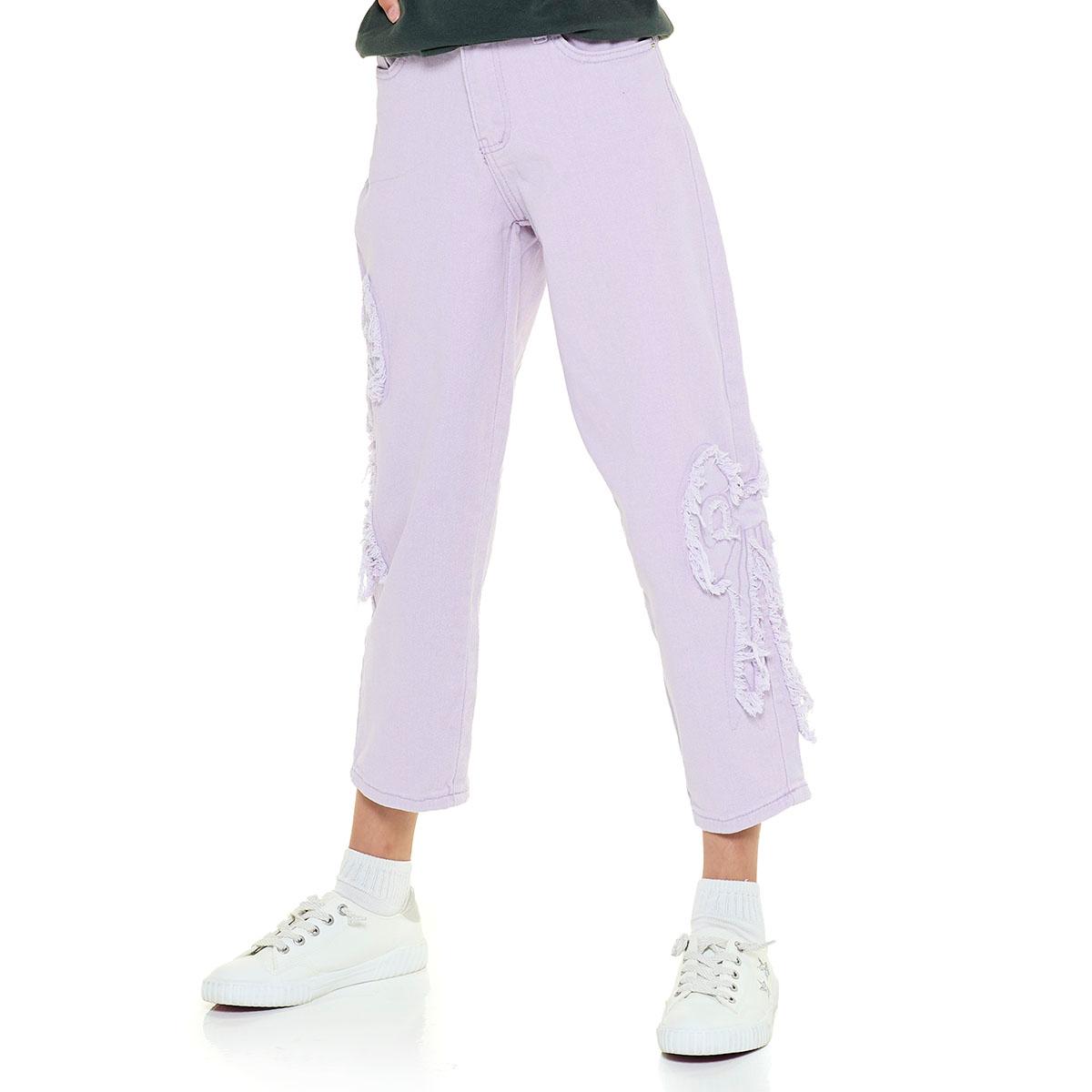 Girls (7-14) YMI(R) Bow Patch Barrel Jeans