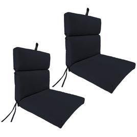 Jordan Manufacturing Navy French Edge Chair Cushions