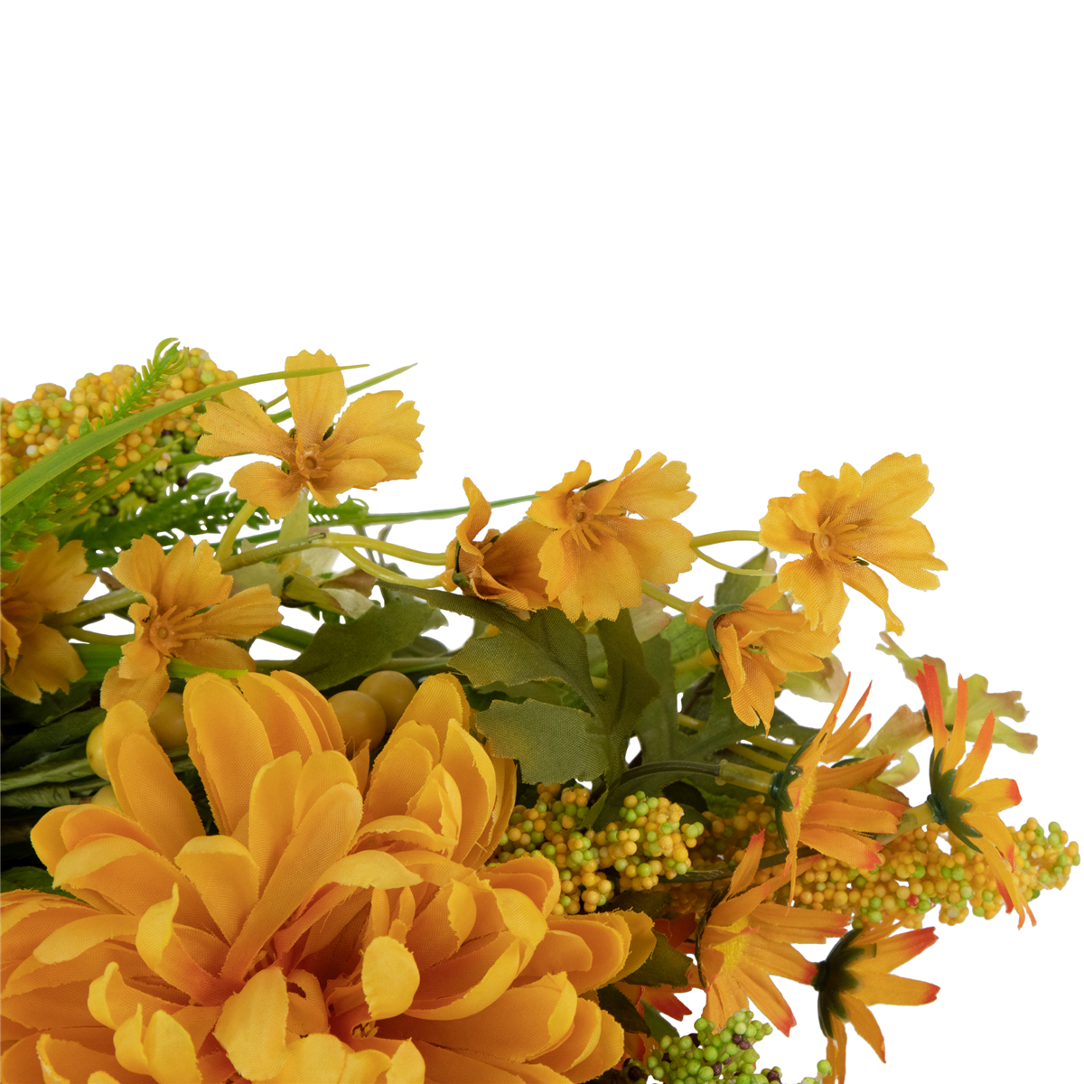 Northlight 24in. Yellow Peony Artificial Fall Harvest Twig Wreath