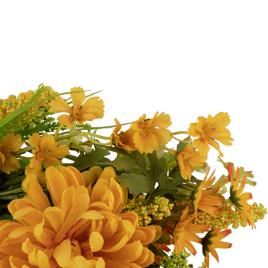 Northlight 24in. Yellow Peony Artificial Fall Harvest Twig Wreath