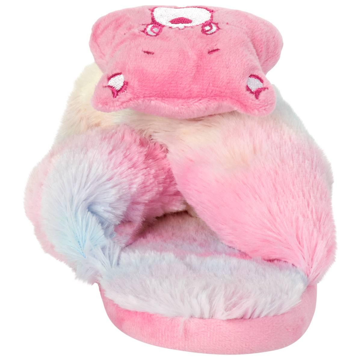 Womens Care Bears Faux Fur with  Plush Head Slippers