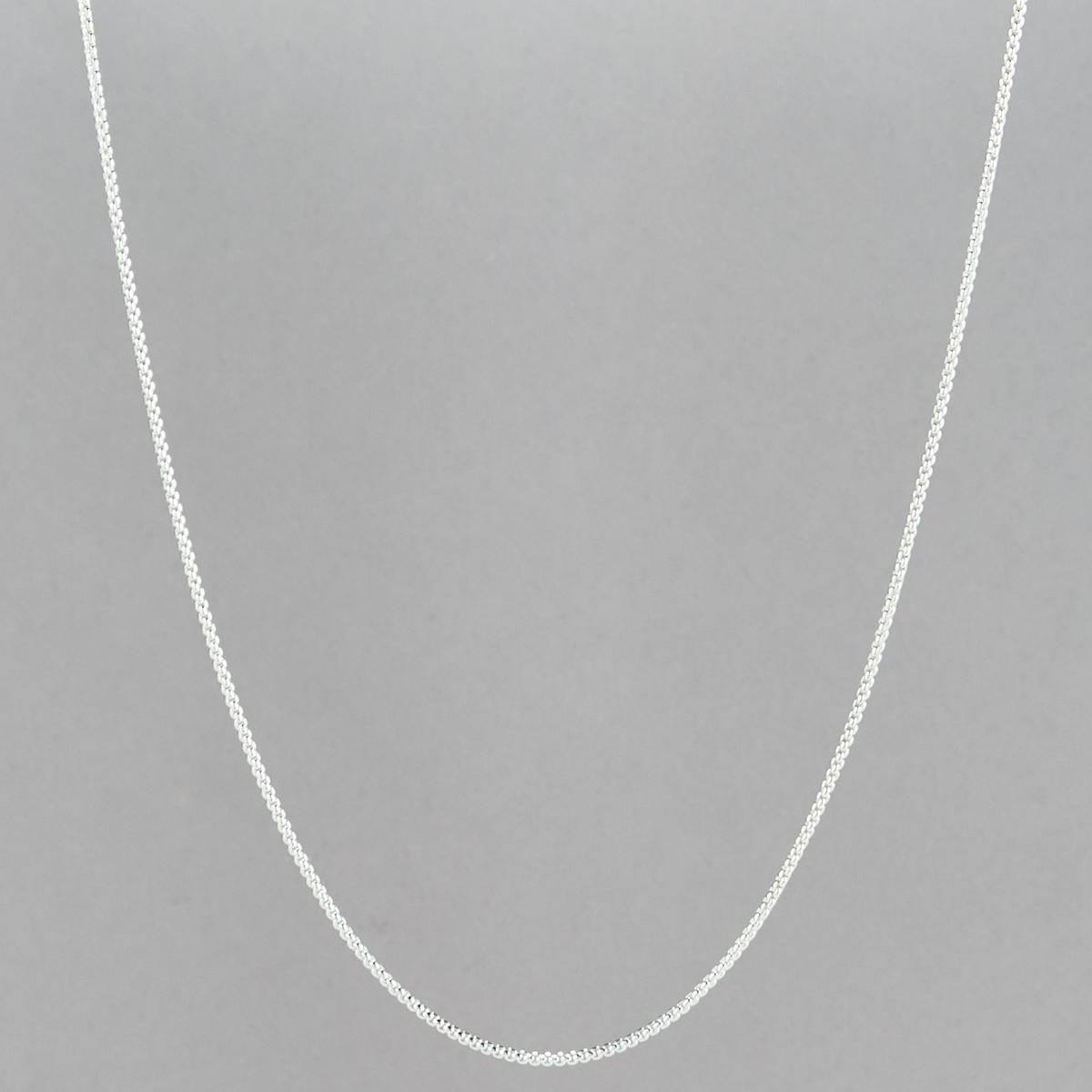 Design Collection Silver Round Box Chain Necklace