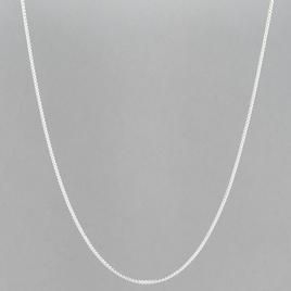 Design Collection Silver Round Box Chain Necklace