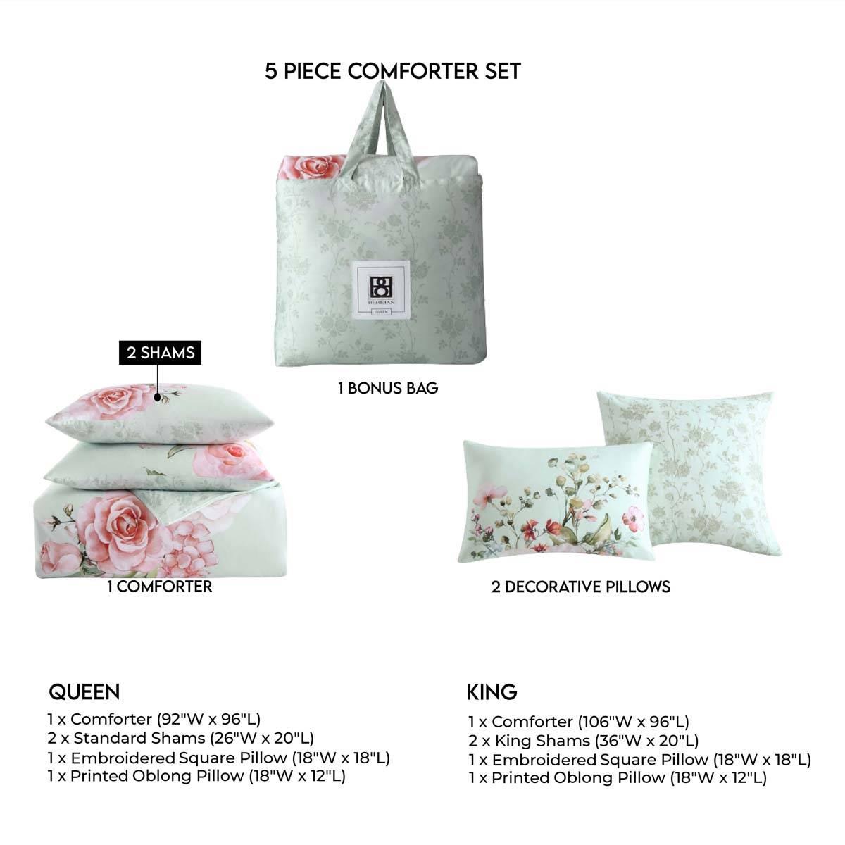 Bebejan® Cotton 5-Piece Reversible Comforter Set