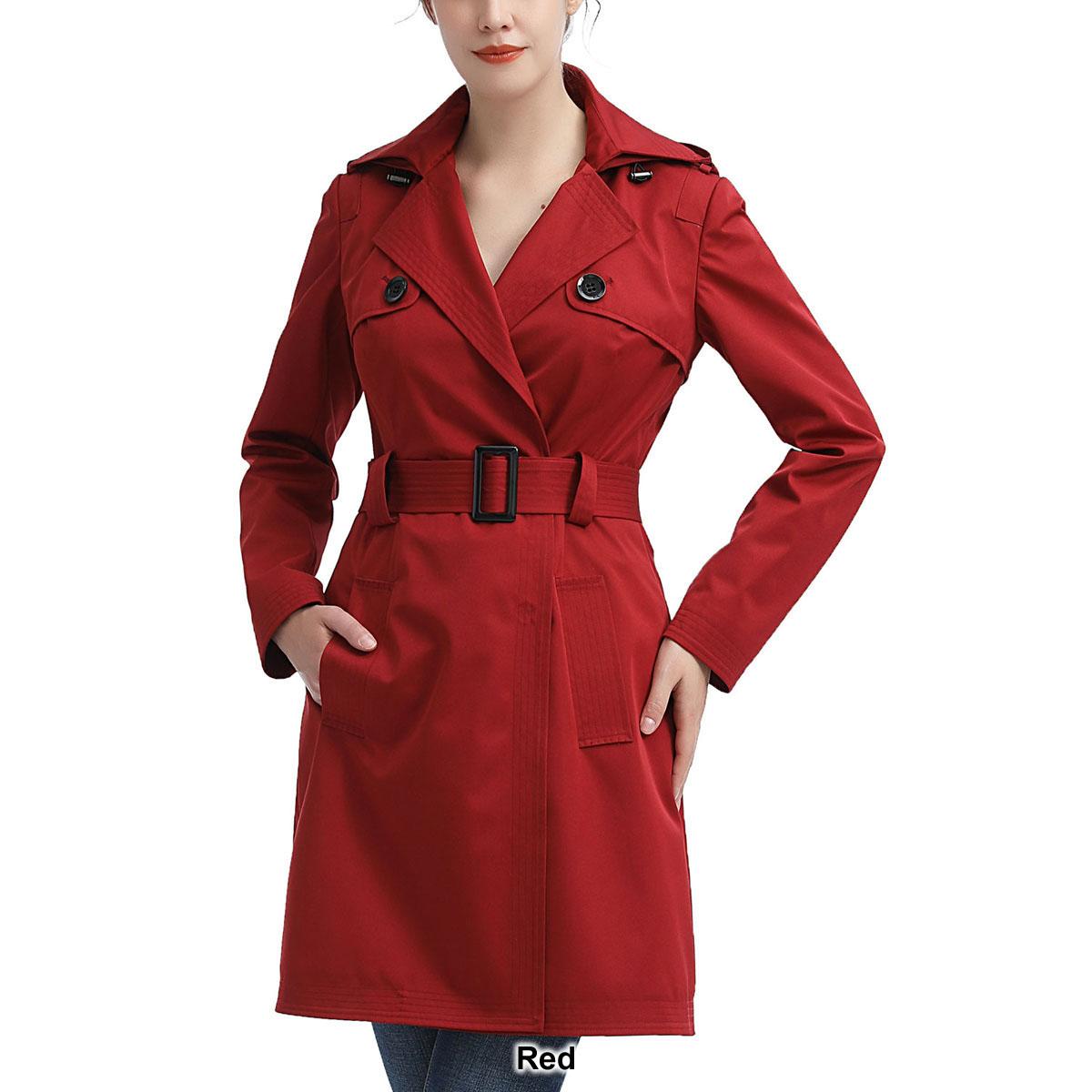 Womens BGSD Waterproof Hooded Trench Coat
