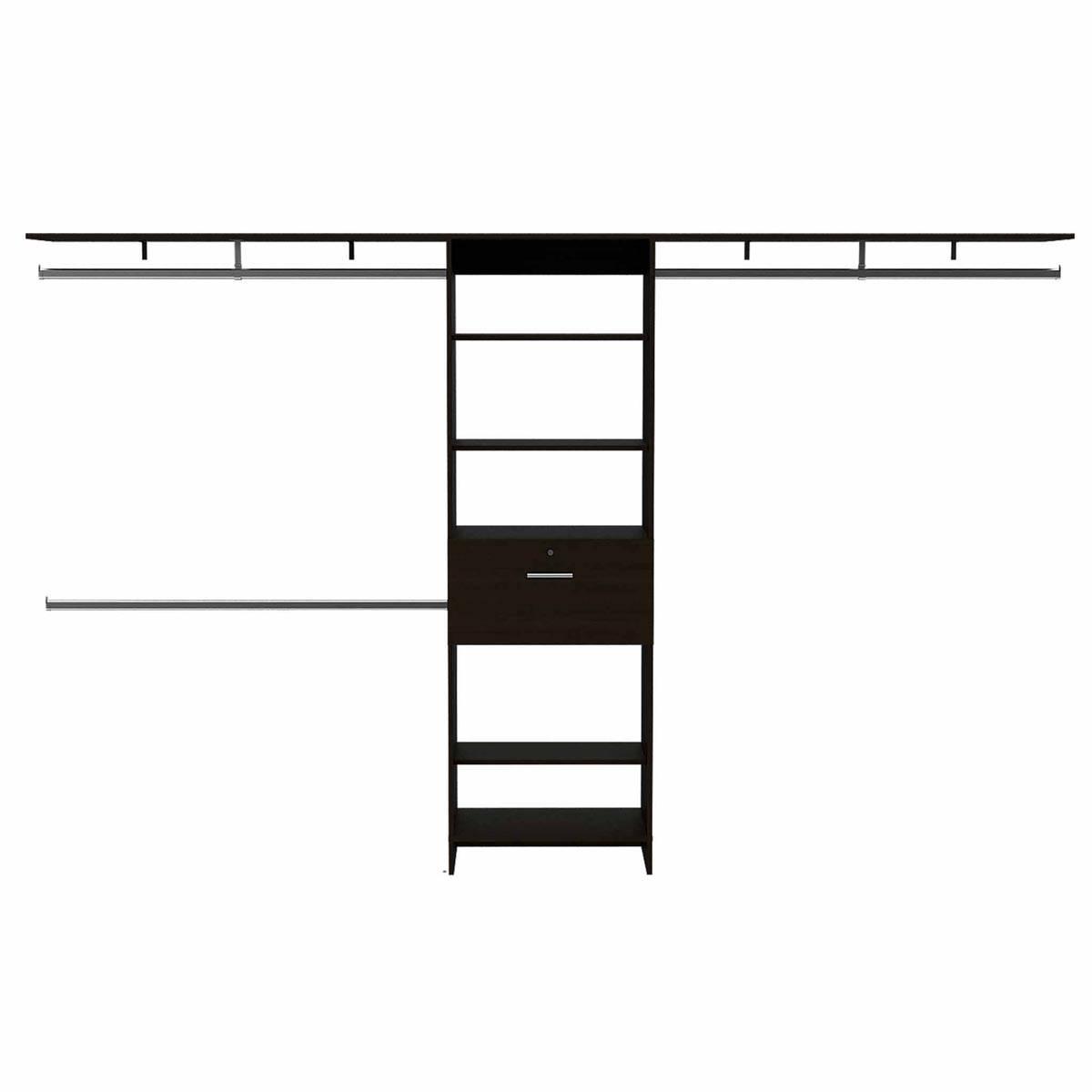FM FURNITURE Broncos Dark Walnut 3 Drawers Closet