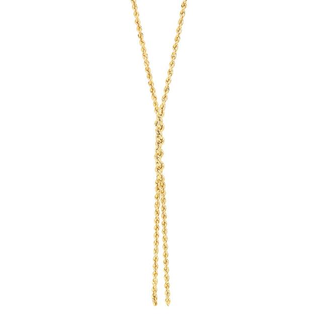 Gold Classics™ 10kt. Yellow Gold Hollow Rope Lariat Y-Necklace