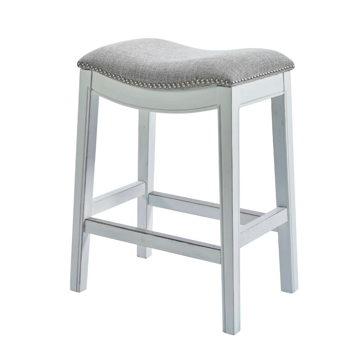 New Ridge Home Goods Zoey 30in. Bar-Height Saddle-Seat Barstool