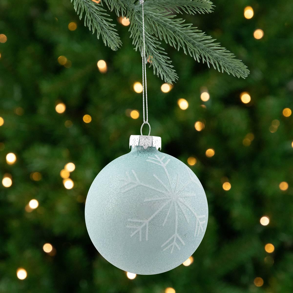 Northlight Seasonal 4ct. Snowflake Christmas Ball Ornament Set