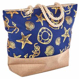 Renshun Metallic Nautical Beach Tote