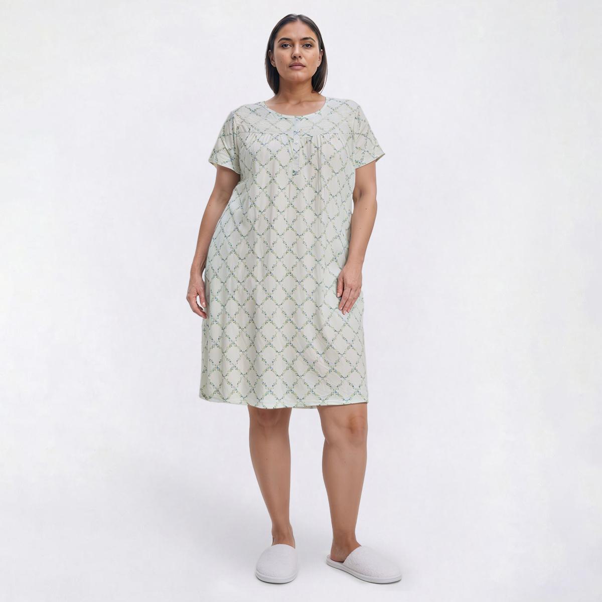 Plus Size Elizabeth & Nicole(R) Short Sleeve Wallpaper Waltz Gown
