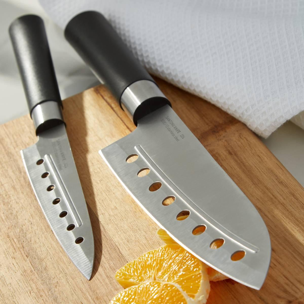 BergHOFF DiNA Codon 6.75in. Santoku Knife w/ Holes
