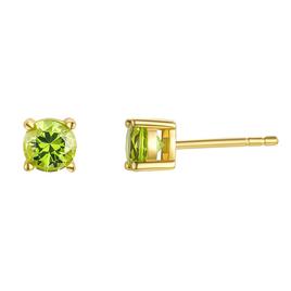 August Birthstone Simulated Peridot 6mm Stud Earrings