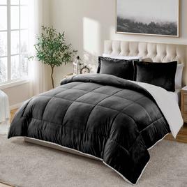 Swift Home Luxurious Sherpa Faux Fur 3pc. Comforter Set