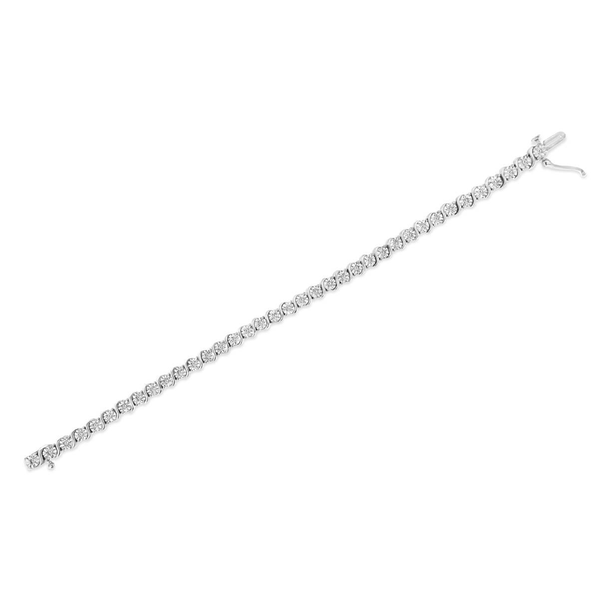 Haus of Brilliance Sterling Silver 1/4ctw. Tennis Bracelet