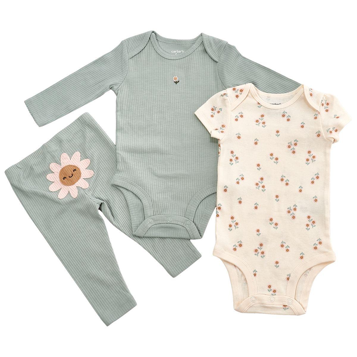 Baby Girl (NB-24M) Carter''s(R) Sunflower Print 3pc Set