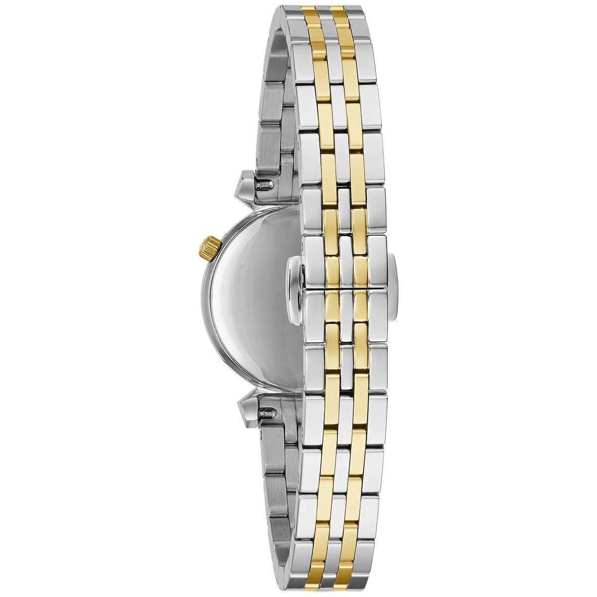 Womens Bulova Regatta White Dial Two-Tone Bracelet Watch - 98P202