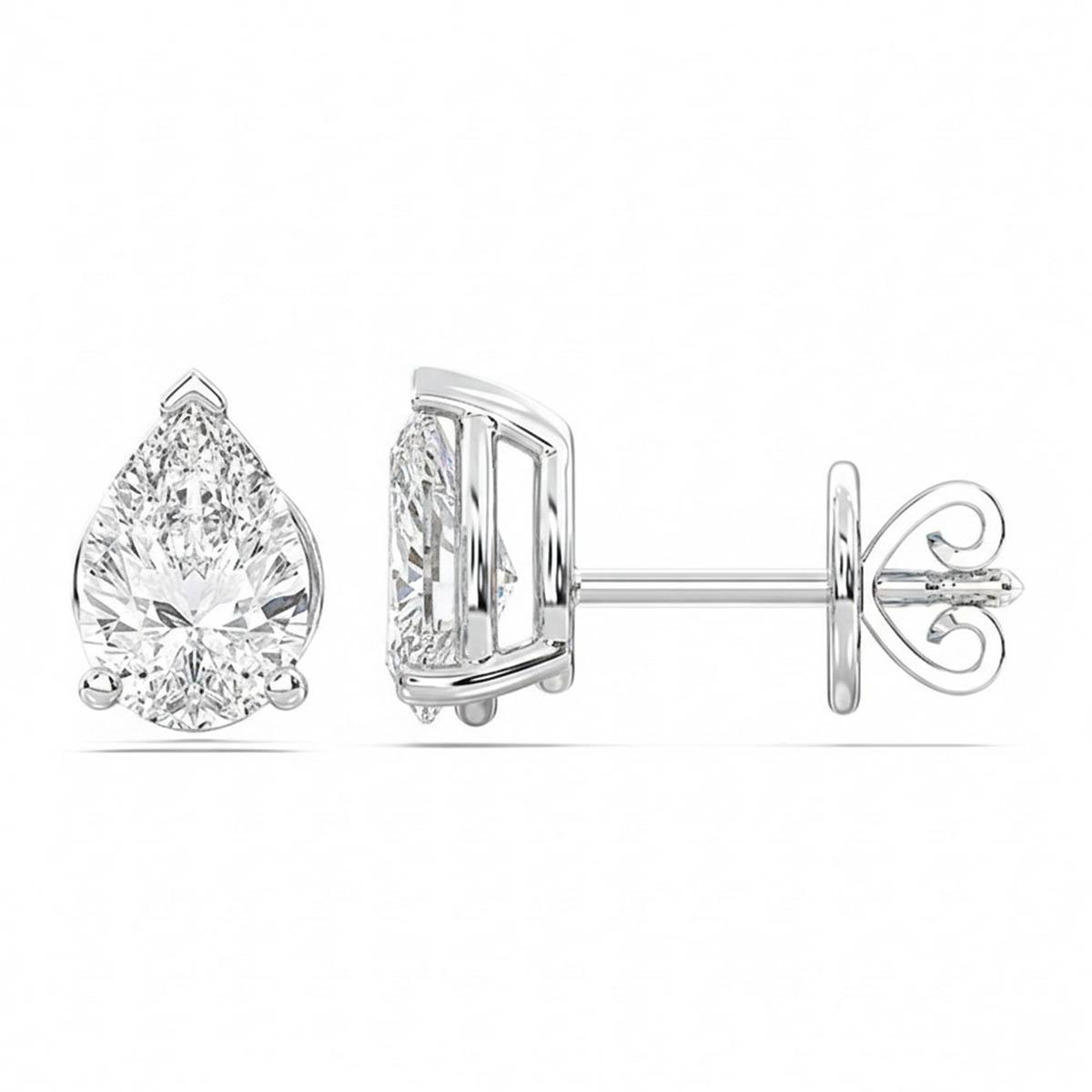 Nova Star(tm) Pear-Cut 1/2ctw. Lab Grown Diamond Stud Earrings
