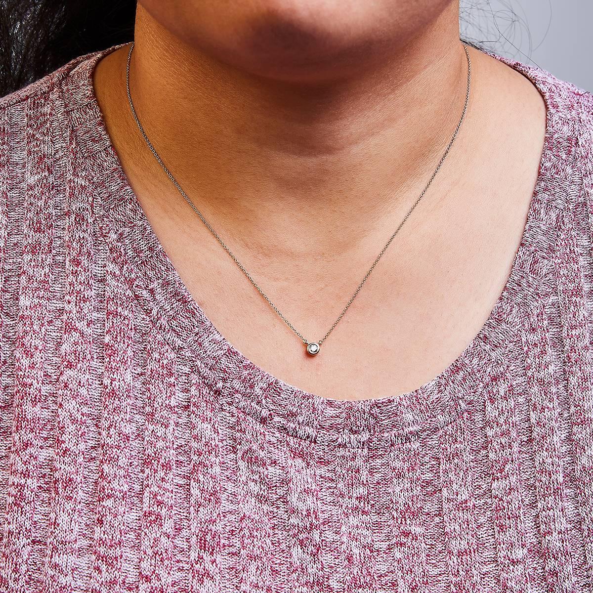 Haus of Brilliance 10kt. Rose Gold 1/10ctw. Diamond Pendant