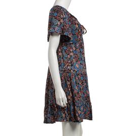Juniors Angie Short Sleeve Lace Trim Gauze Tier Dress