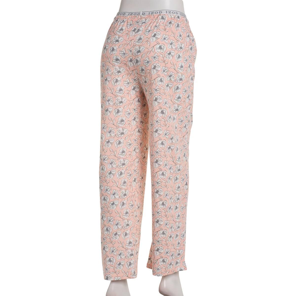 Womens IZOD Floral Logo Waist Pajama Pants