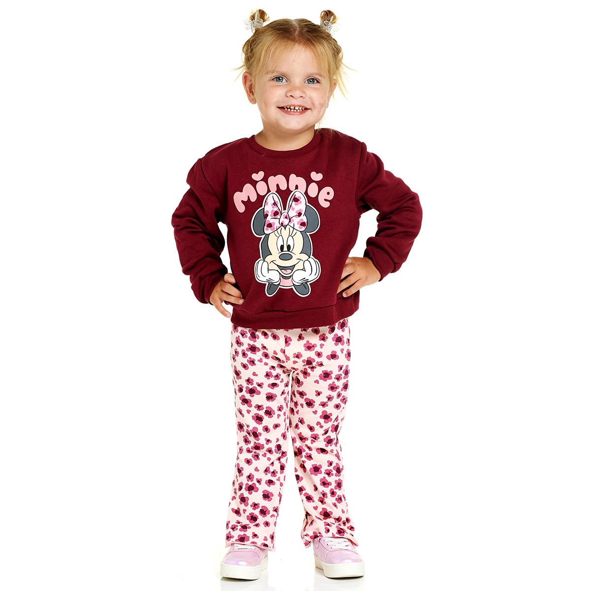 Toddler Girl Disney Minnie Long Sleeve Leggings Set