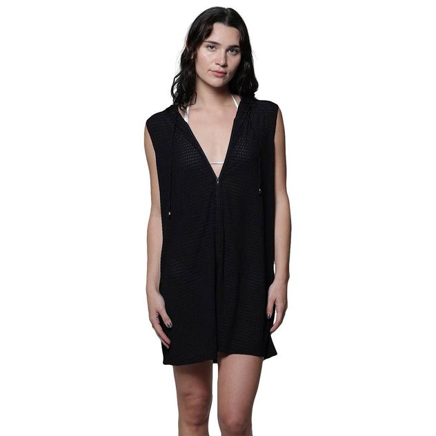 Womens J Valdi Marina Sleeveless Zip Hoodie Swim Cover Up