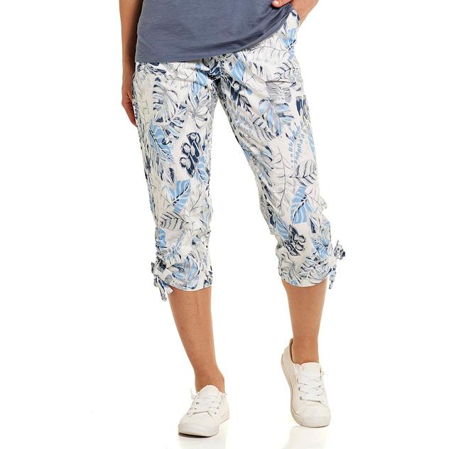 Womens da-sh Drawstring Waistband Side Ties Capris
