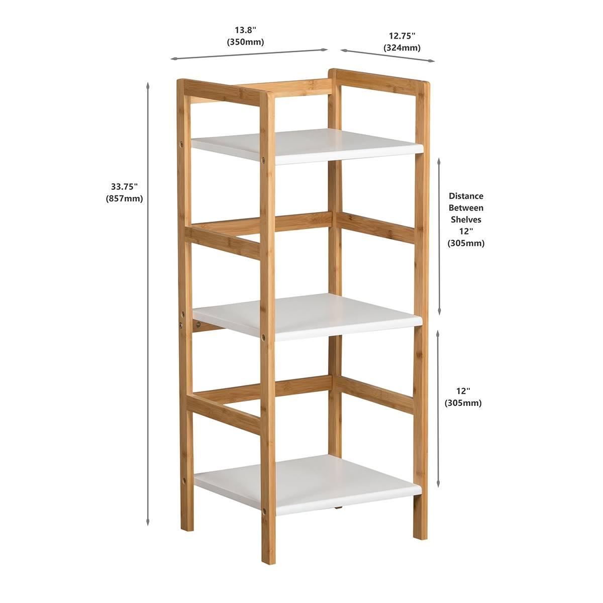eccostyle™ 3-Tier Bamboo Frame Stackable Tower Shelf