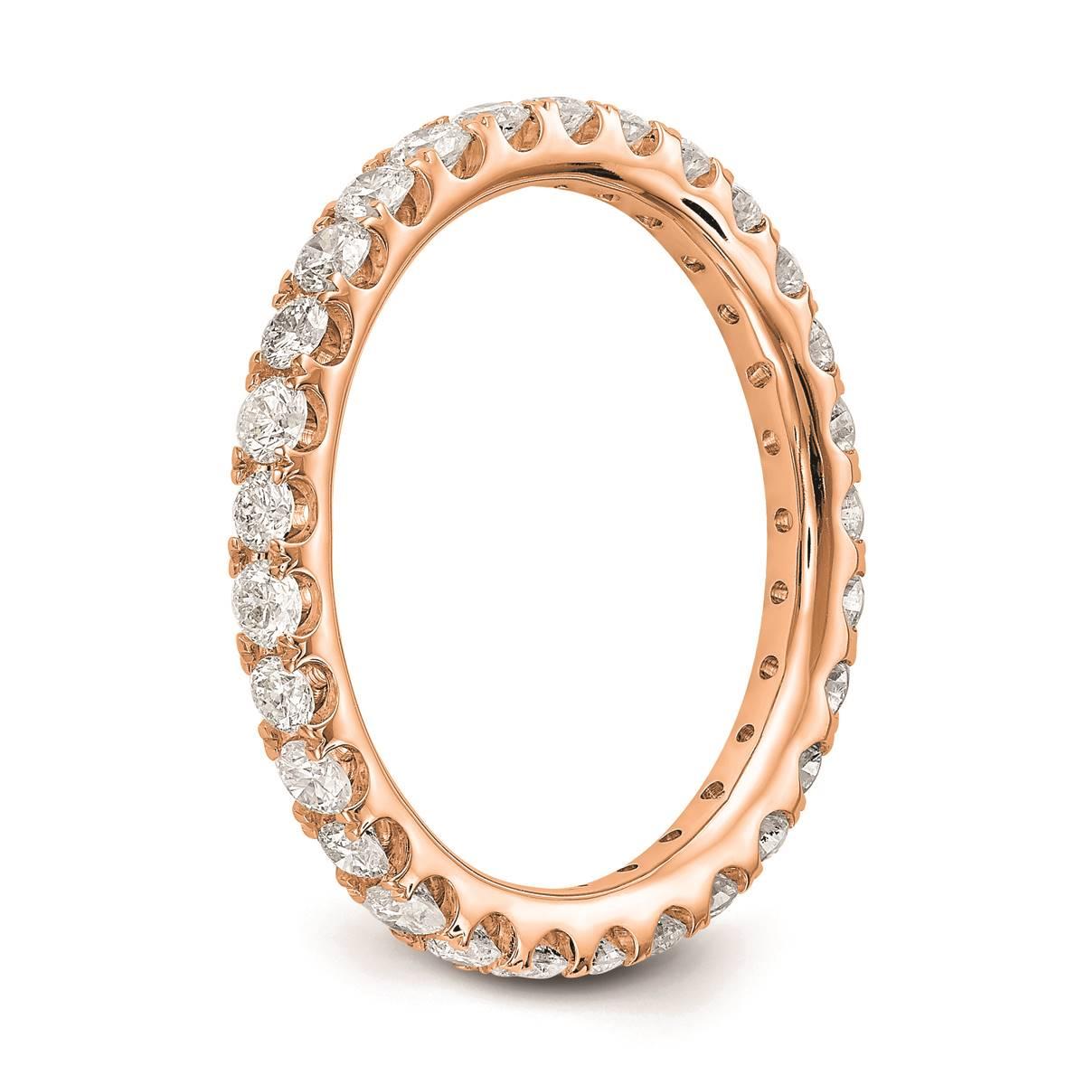 Pure Fire 14kt. Rose Gold Lab Grown Diamond Eternity Wedding Band