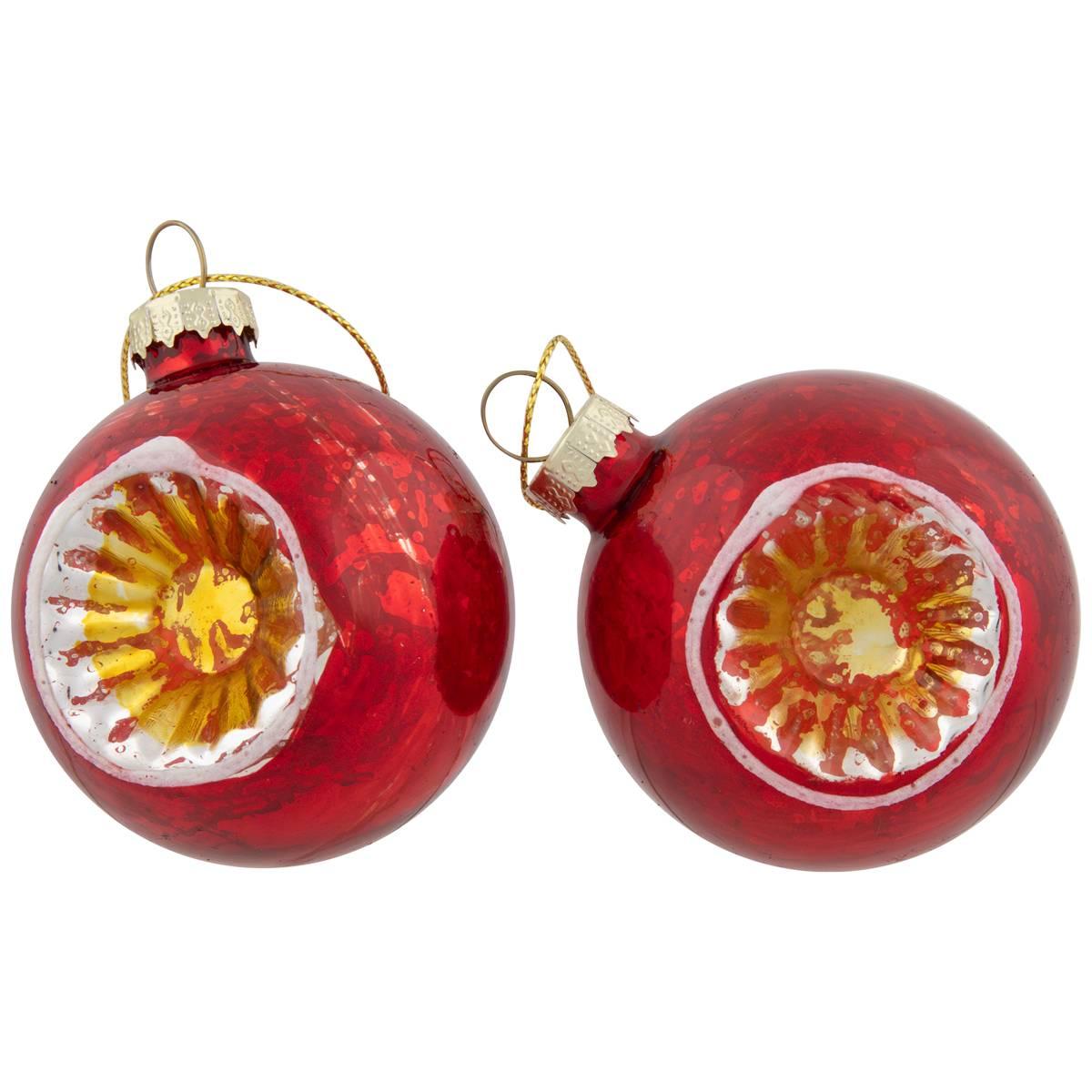 Northlight Seasonal 9ct. Glittered Retro Christmas Ornaments