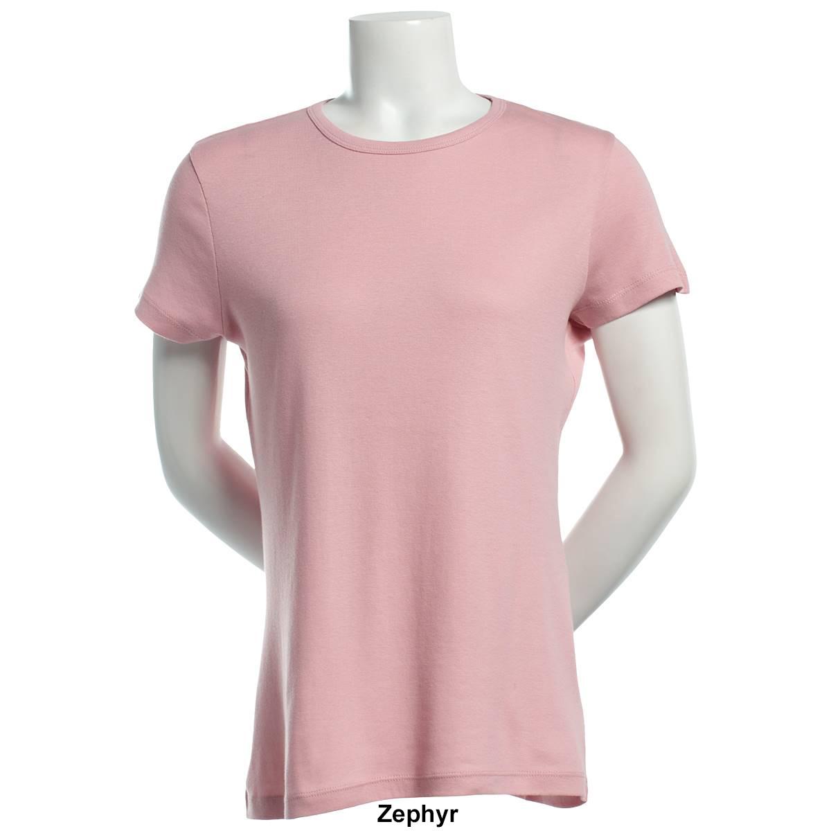 Womens Architect® Short Sleeve 1x1 Ribbed Crew Neck Tee
