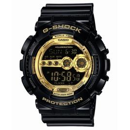 Mens G-Shock Black & Gold Series Digital Watch - GD100GB-1CS